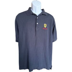 Mens Palmland Club Collection Ferrari Embroidered Logo Polo Shirt - Sz M